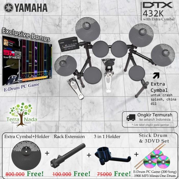 Gambar Drum Elektrik Yamaha DTX432K with XtraCymbal/ DTX432 / DTX 432 / 432 dari Terra Nada Kota Bekasi Tokopedia