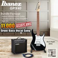 Gambar Ibanez GRX40 Gitar Elektrik bundle Ampli GA15ii / GRX 40 / GA15 ii - Black Night dari Artech Music Kota Bekasi 1 Tokopedia