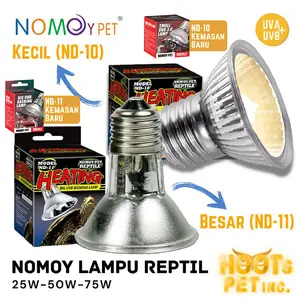 Lampu 25W 50W 75W UVA UVB Halogen Reptile Reptil Penghangat Kura Air Brazil Torto Sulcata Nomoy ND-10 Kecil