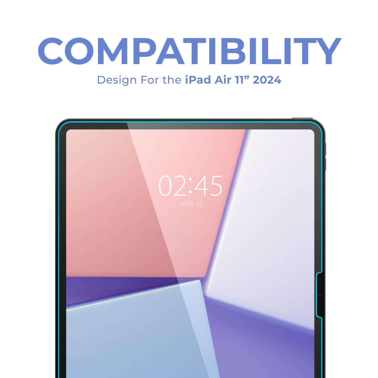 Spigen iPad Air 11" (2025 / 2024) Tempered Glass 1 Pack Glas.tR SLIM HD - Transparency AGL07797