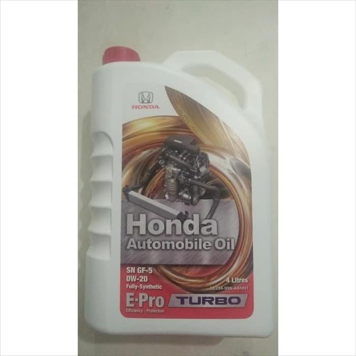 Gambar Oli Mesin Mobil Honda E-Pro EPRO Turbo 0W-20 SN GF-5 Galon 4 Liter dari JayaRayaParts Kab. Tangerang Tokopedia
