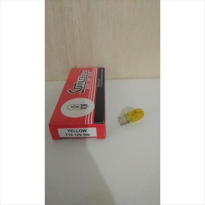 Gambar Bohlam Lampu Colok Tusuk T10 12V Kuning Yellow Stanlee Star 49 dari JayaRayaParts Kab. Tangerang Tokopedia