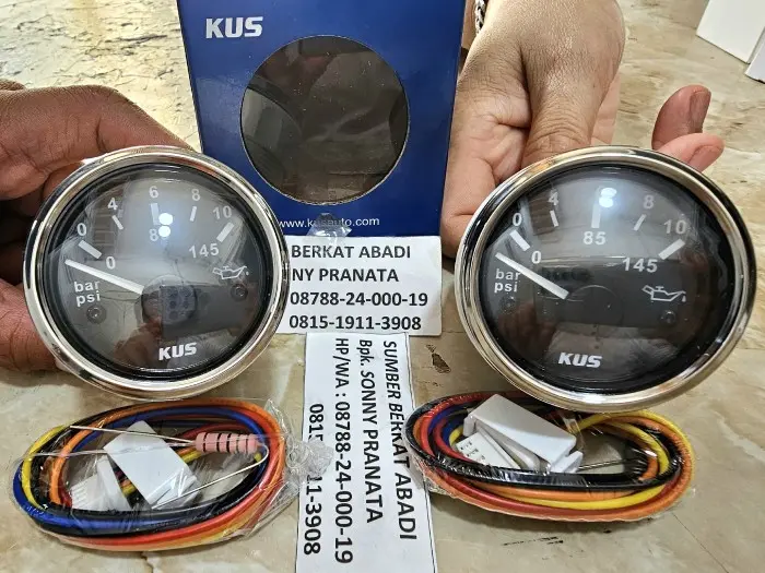 KUS K-Y15006 INDICATOR OIL PRESSURE GAUGE KY15006 INDIKATOR METERAN OLI 0-10BAR 52MM 12/24V  KY 15006 KY-15006 - GENUINE 4