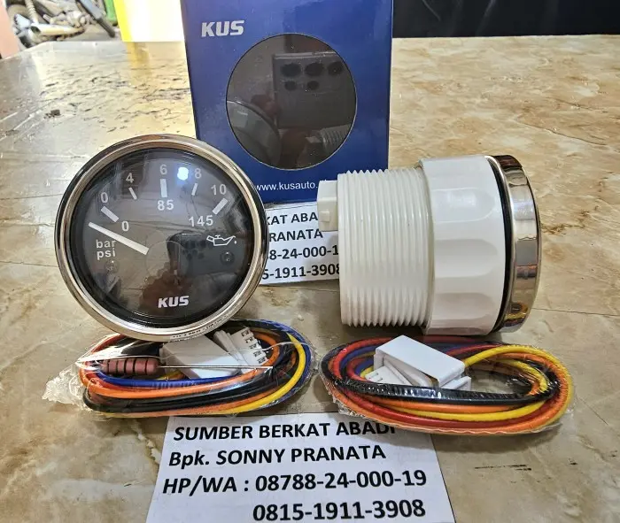 KUS K-Y15006 INDICATOR OIL PRESSURE GAUGE KY15006 INDIKATOR METERAN OLI 0-10BAR 52MM 12/24V  KY 15006 KY-15006 - GENUINE 3
