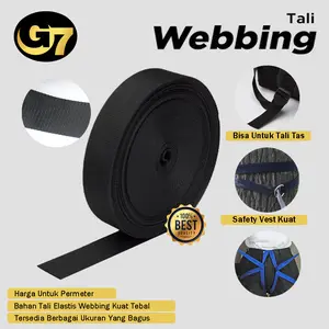 Tali Webbing 2cm 2,5cm 3,8cm 5cm Per Meter Tabular Bisban Tali Tas Serbaguna Tali Bahan Nylon Untuk Jahitan