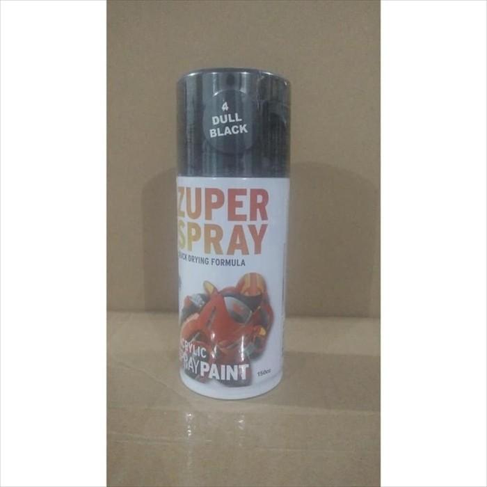 Gambar Cat Semprot Zuper Spray Dull Black Flat Hitam Doff 150cc P4 dari JayaRayaParts Kab. Tangerang Tokopedia