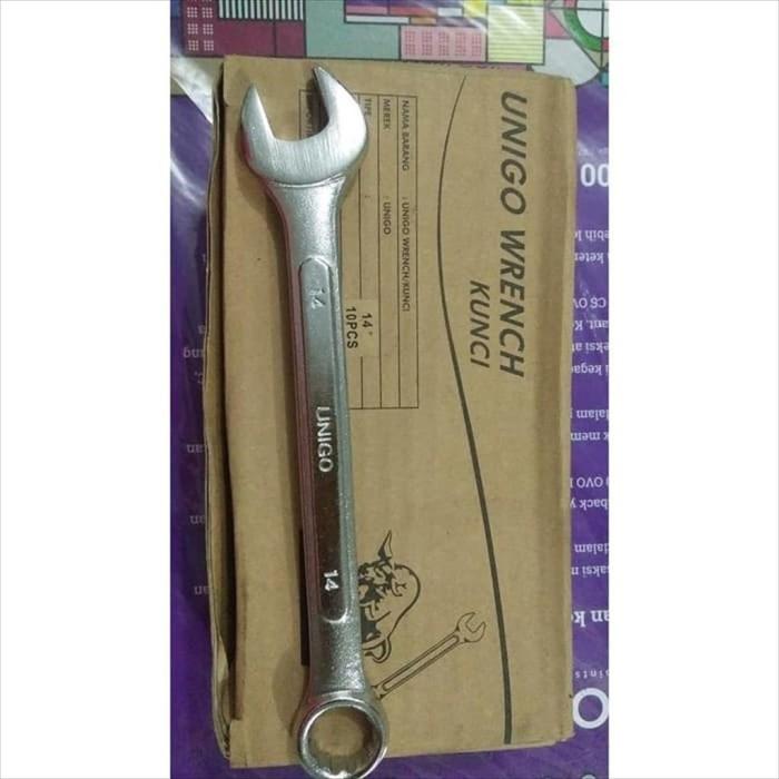 Gambar Kunci Ring Pas 14 mm Combination Wrench Unigo dari JayaRayaParts Kab. Tangerang Tokopedia