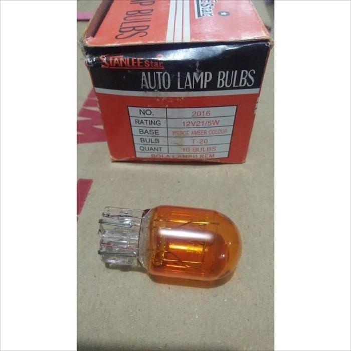 Gambar Lampu Bohlam Rem Amber Orange T20 12V Kaki 2 21/5W Stanlee Star 2016 dari JayaRayaParts Kab. Tangerang Tokopedia