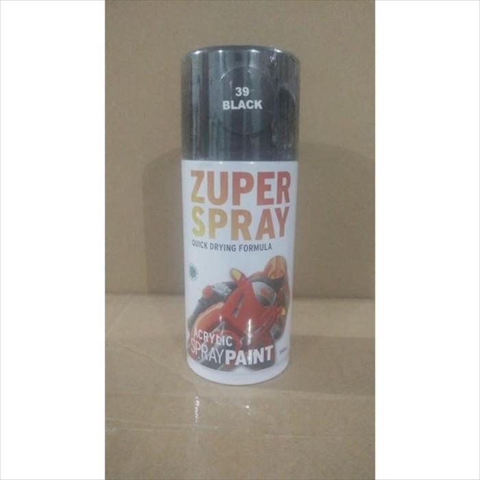 Gambar Cat Semprot Zuper Spray Black Hitam Glossy Mengkilap 150cc P39 dari JayaRayaParts Kab. Tangerang Tokopedia