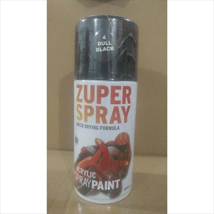 Gambar Cat Semprot Zuper Spray Dull Black Flat Hitam Doff 300cc P4 dari JayaRayaParts Kab. Tangerang Tokopedia