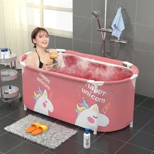 SPA Bathtub Lipat Portable Adult Folding Bath 110x60x50cm