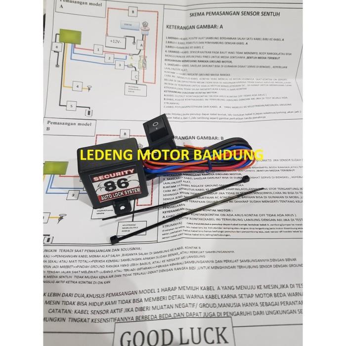 Kunci Rahasia Sensor Sentuh Security Auto Lock Alarm Motor Anti Maling 1