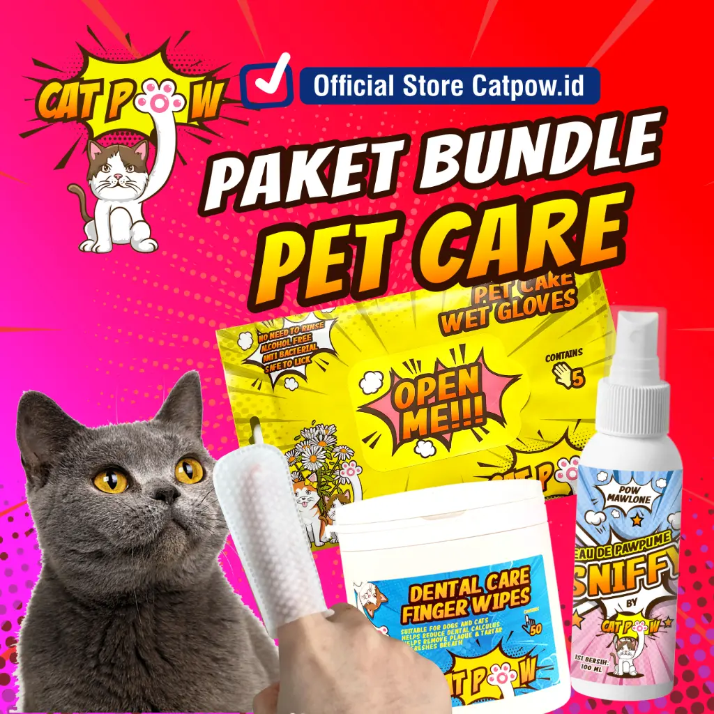 Bundle Petcare Dental Wipes Wet Gloves Sniffy Pawpume Sikat Gigi Kucing Pembersih Gigi Kucing Anjing Finger Teeth Sarung Tangan Mandi Kucing Anjing Tanpa Air Tisu Basah Kucing Mandi Parfum Kucing Anjing Perfume Spray Cat Pewangi Bulu Kucing