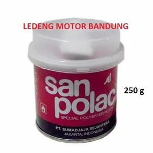 Dempul Sanpolac Kecil 250gr Plus Hardener Cat Besi Kayu Plastik Body
