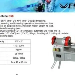 Mesin senai pipa Westco P50 ( 1/2'' - 2'' )