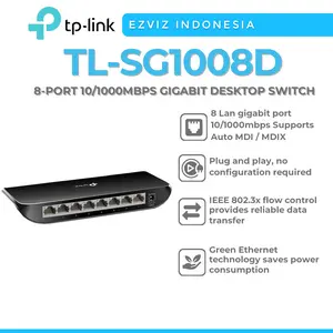 TP-LINK TL-SG1008D 8-PORT 10/1000MBPS GIGABIT DESKTOP SWITCH RESMI