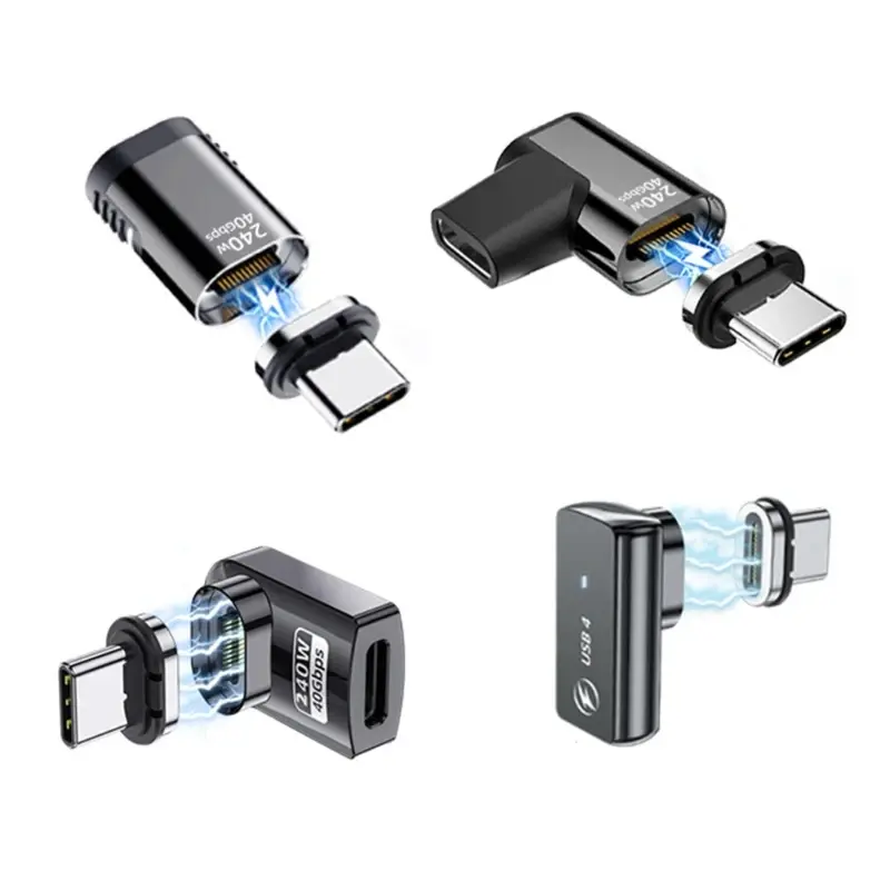 Fonken 240W USB4.0 Magnetic Connector USB Type C To USB C 40Gbps 8K 60Hz Adapter 4