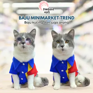 Kostum Kucing Seragam Indomaret - Baju Kucing Anjing Lucu Cowok Cewek - Baju Kucing Anjing Kelinci Monyet Murah Model Kasir Indomaret - Aksesoris Hewan Peliharaan Lucu