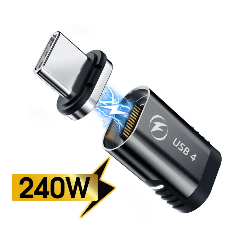 Fonken 240W USB4.0 Magnetic Connector USB Type C To USB C 40Gbps 8K 60Hz Adapter 6