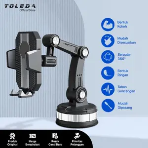 Toleda Phone Holder Car Dashboard Mobil Holder Handphone Suction Cup