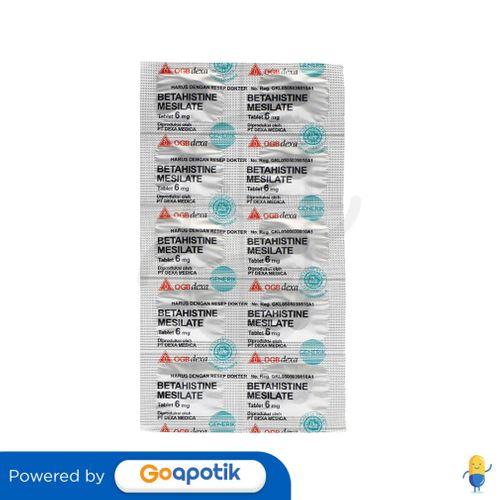 BETAHISTINE MESILATE OGB DEXA MEDICA 6 MG STRIP 10 TABLET / VERTIGO