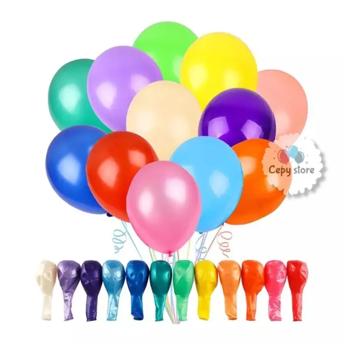 [ ISI 50 PCS ] Balon Latex Metalik / Balon Metalik Aneka Warna 12Inch