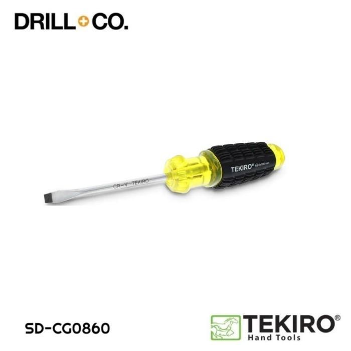 Gambar TEKIRO OBENG Min GAGANG KARET KUNING 6 x 100 mm SD-CG0860 dari Drill&Co Kota Administrasi Jakarta Barat Tokopedia