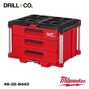 Milwaukee Packout 3 Drawer Tool Box / Kotak Penyimpanan Alat 3 Laci