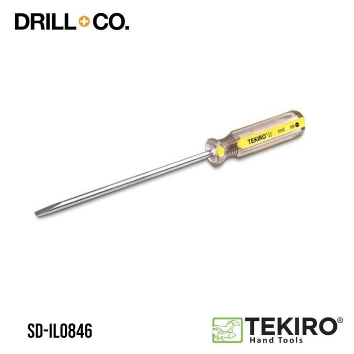 Gambar TEKIRO Obeng Kristal  In Line Screwdriver (-) 8 x 200 mm SD-IL0846 dari Drill&Co Kota Administrasi Jakarta Barat Tokopedia