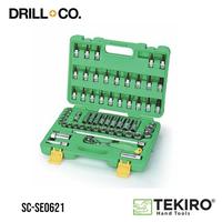 Gambar TEKIRO Socket Set 3/8 inch / Kunci Sock Set 6-24mm 58pcs SC-SE0621 dari Drill&Co Kota Administrasi Jakarta Barat 1 Tokopedia