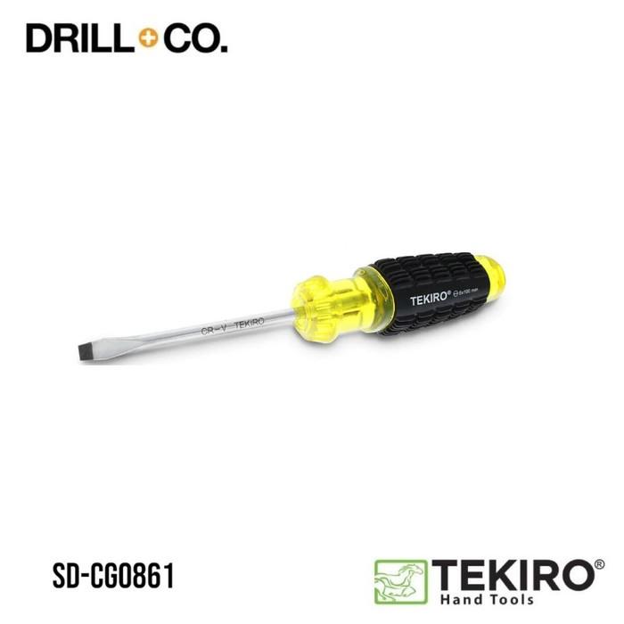 Gambar TEKIRO Obeng Min Gagang Karet 6 x 125 mm Obeng Min SD-CG0861 dari Drill&Co Kota Administrasi Jakarta Barat Tokopedia