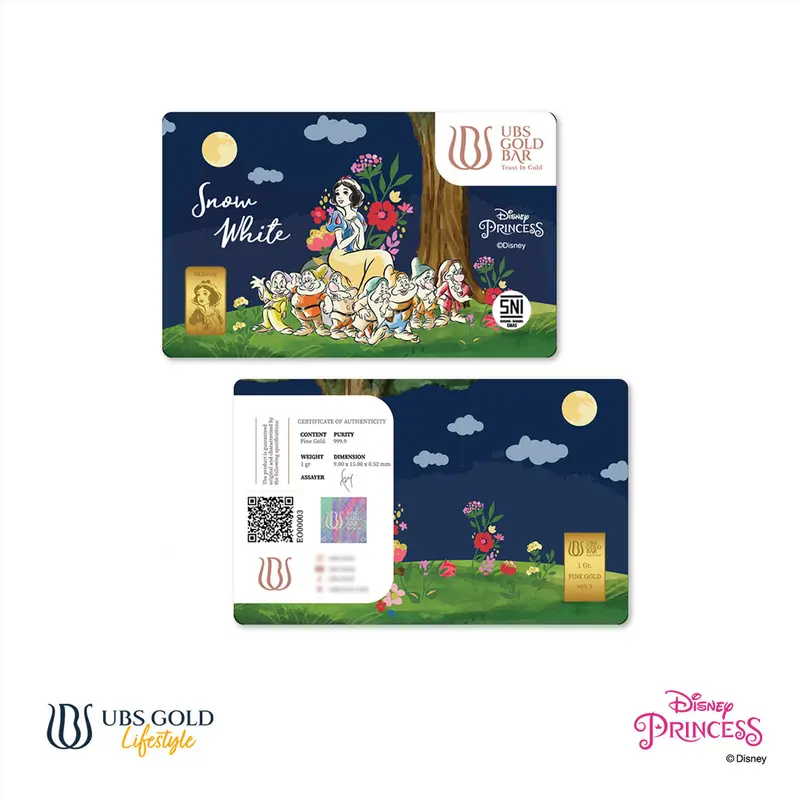 UBS Gold Logam Mulia Disney Princess Snow White 1 Gr 3