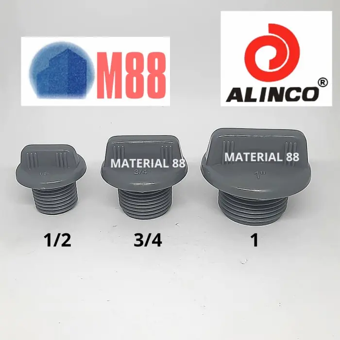 Plug Aw Jual Plug AW ALINCO 1/2 - 3/4 - 1 inch TANPA SEAL Dop Tutup Drat Luar ...