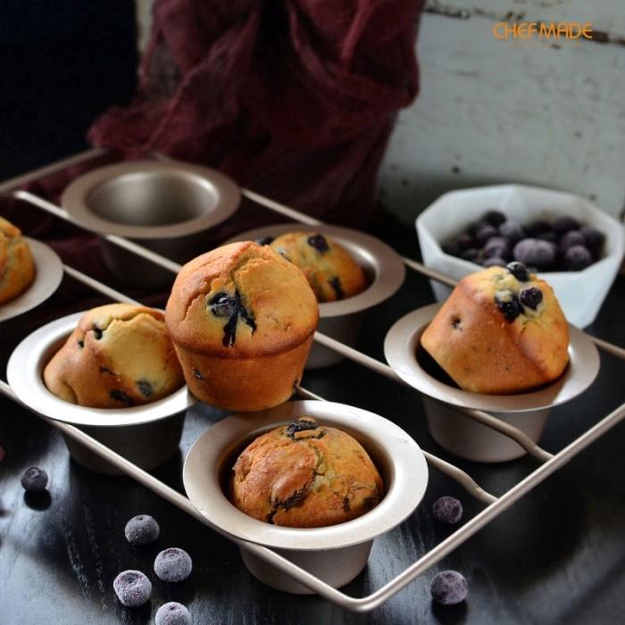 Gambar Chefmade WK4754 - 6 Cup Popover Pan / Loyang Muffin Cupcake Frameless dari Trinity Kitchen Kota Administrasi Jakarta Barat Tokopedia
