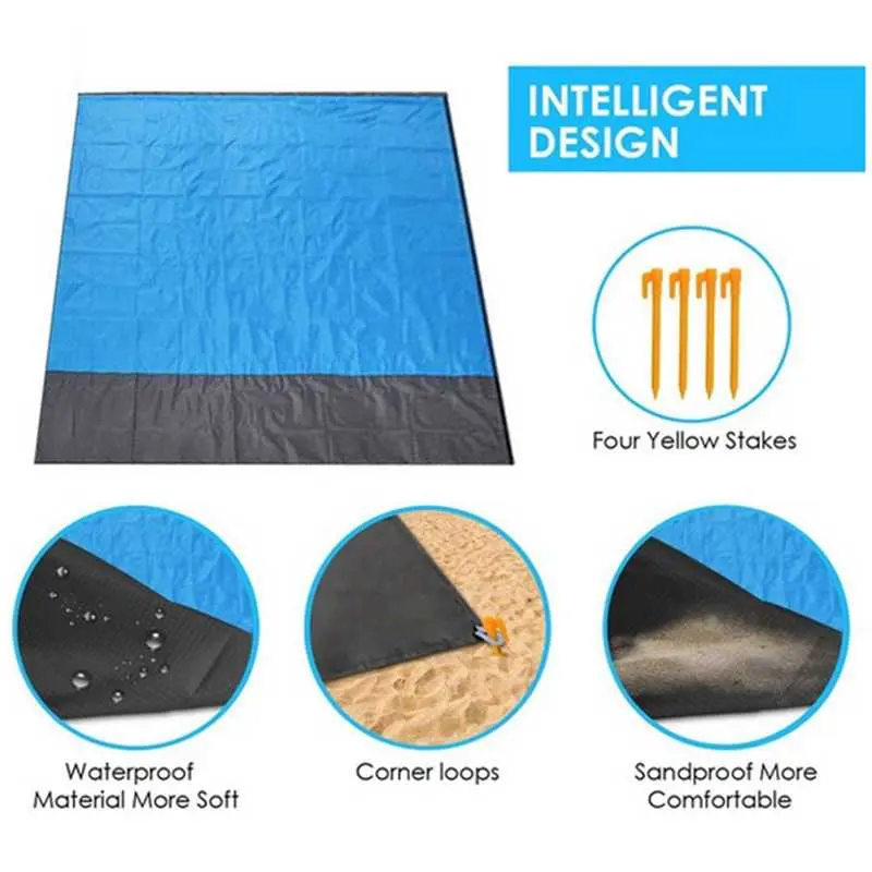 Matras Tikar Piknik Lipat Waterproof 140x200cm Tikar Camping Lipat 2