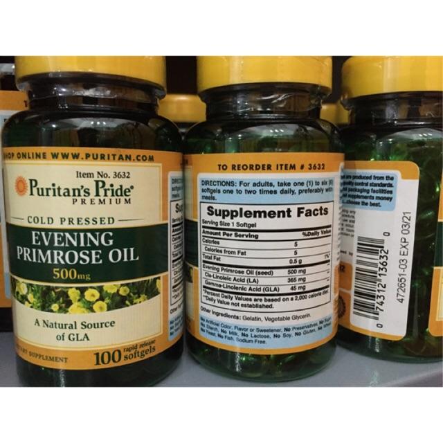 [New] Natural Evening Primrose Oil 500Mg Epo Puritan Usa