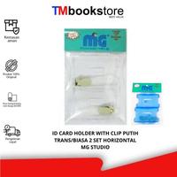 Gambar ID CARD HOLDER WITH CLIP PUTIH TRANS/BIASA 2 SET HORIZONTAL MG STUDIO dari TMbookstore Best Value Kota Bekasi 1 Tokopedia