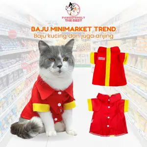 Kostum Kasir Mini Market untuk Kucing dan Anjing - Baju Alfamart untuk Anjing dan kucing - Kostum Kucing Seragam Kasir Toko - Baju Kucing Anjing Lucu Cowok Cewek - Baju Kucing Anjing Kelinci Monyet Murah Model Kasir Alpawmart - Aksesoris Hewan Peliharaan