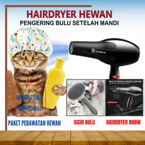 Hair Dryer Pet Blower untuk Grooming Hewan Bulu Kucing anjing perawatan dan pemeliharaan bulu hewan Paket Alat Pengering Rambut bulu hewan
