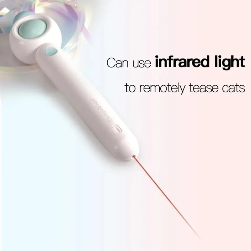 Mainan Kucing Automatic Retractable Bulu Tongkat Interaktif Cat 3IN1 2