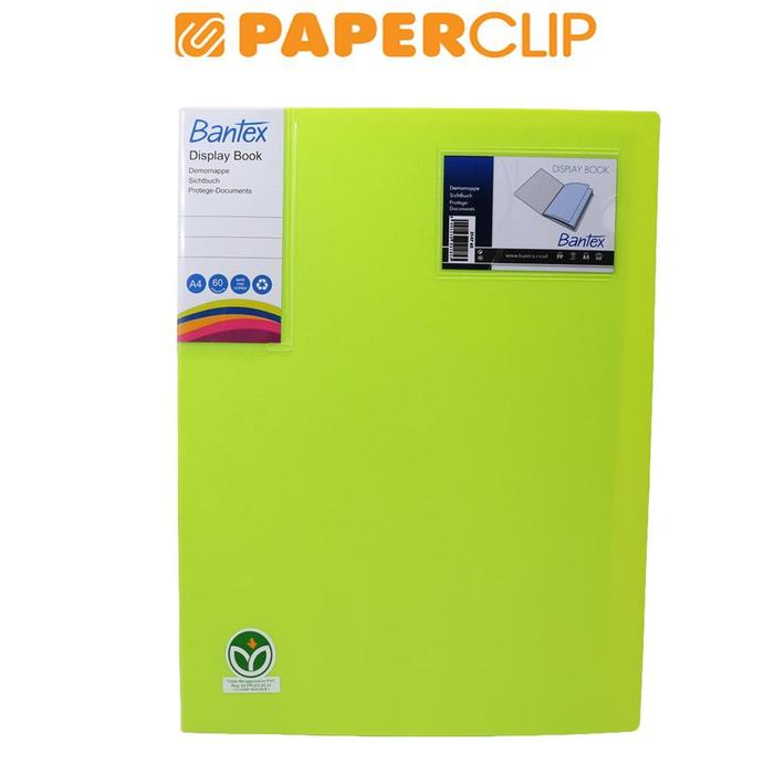 Gambar DISPLAY BOOKS / CLEAR HOLDER BANTEX 3147 A4 60 65 LIME dari Paperclip Indonesia Kota Administrasi Jakarta Selatan Tokopedia