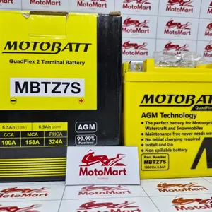 Motobatt Quadflex MBTZ7S HONDA Vario 125/150 - 6.5Ah (Garansi 4 Bulan)