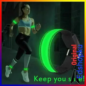Gelang Cahaya Olahraga Malam Sepeda Lari Sport Armband Wristband Safety Belt LED Light Running