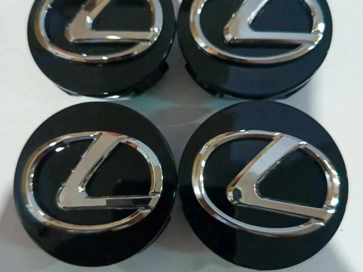 Dop Velg Roda As Tengah Lexus Black Silver 6,2 cm