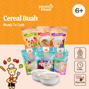 Plum & Blum Cereal Buah Mpasi Pisang Apel Kurma - 1 Pouch