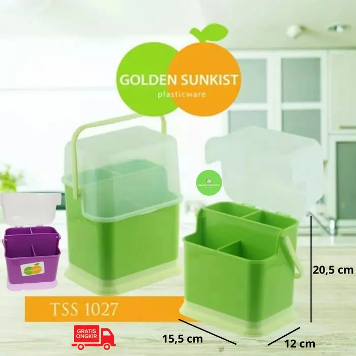 Tempat Sendok dengan Tutup Golden Sunkist TSS 1027 0