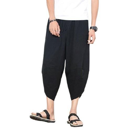 Custom Celana Pria Panjang Bahan Linen harem Pants Japanese Men 1