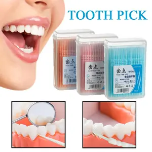 Tusuk Gigi Plastik Double Ended Toothpick 200 PCS