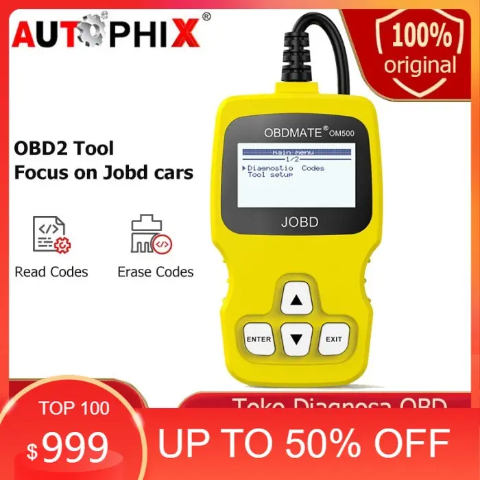 Autophix OM500 OBD2 / JOBD Scanner Periksa Pembaca Kode Mesin untuk Se