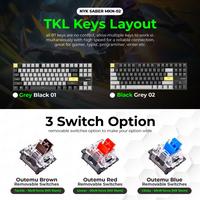 Gambar NYK Nemesis SABER MKN-02 REMOVEABLE Mechanical Gaming Keyboard - Black-Grey, Blue dari GGSTORESBY Kota Surabaya 2 Tokopedia